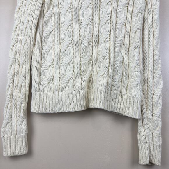 Lauren Ralph Lauren Women’s L Cable-Knit Turtleneck Sweater Preppy ,Ivy League - Picture 8 of 13